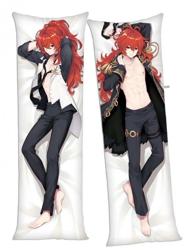 Genshin Impact Diluc Anime Dakimakura Japanese Hugging Body Pillow Cover
