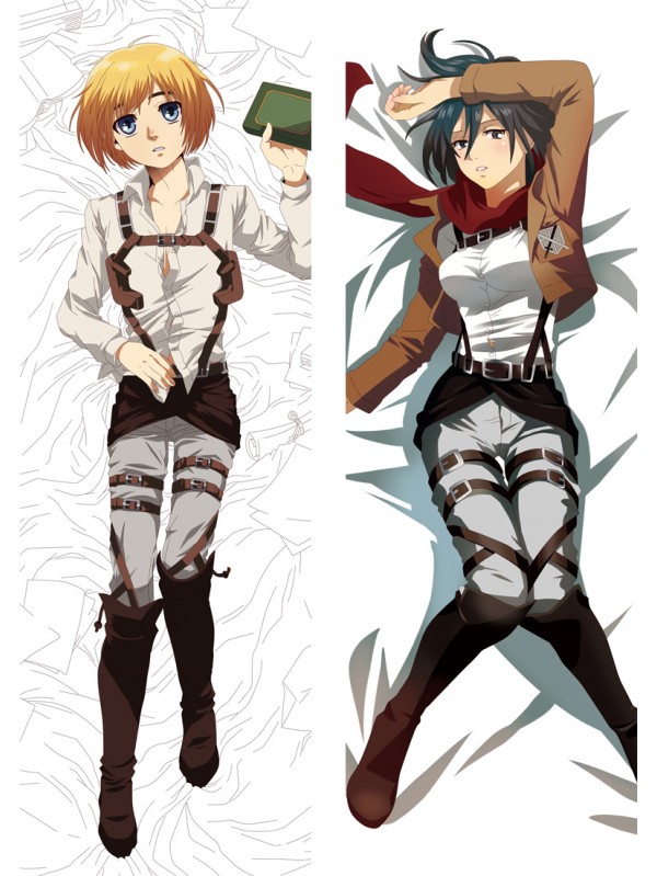 Attack on Titan Armin Arlert Mikasa Ackerman Anime Dakimakura Pillow Outlet