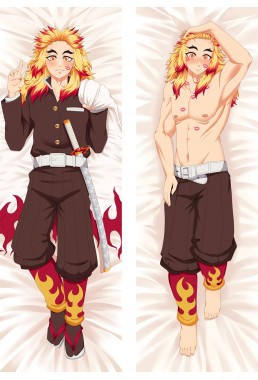 Demon Slayer Kimetsu no Yaiba Rengoku Kyoujurou Anime Dakimakura Pillow Sale