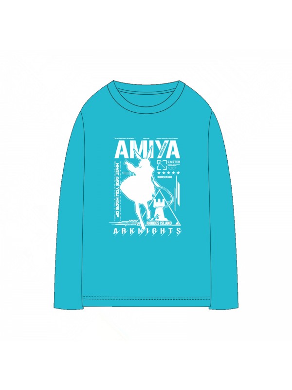 Unisex Amiya Arknights Anime T-shirts,Long Sleeve 3D Printed Cosplay Costume