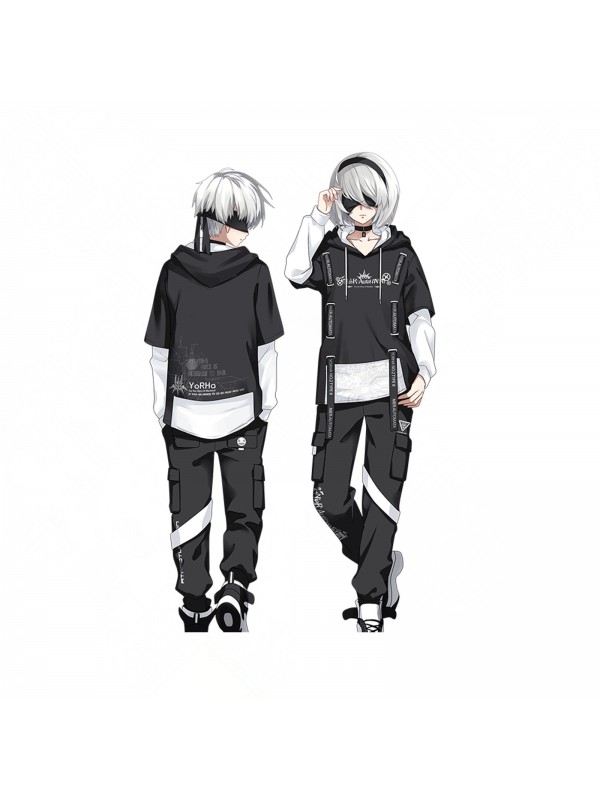 Unisex NieR Automata Suit Anime Hoodies Sweatshirts Anime Pants Cosplay Costume