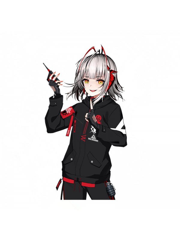 SAKAZ MERCENARY W ARKNIGHTS 3D Printed Anime Coats Warm Hoodies Cosplay Costume Black/Red