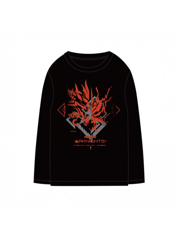 ARKNIGHTS NIAN 3D Printed Anime Long Sleeve T-shirts Costume Black