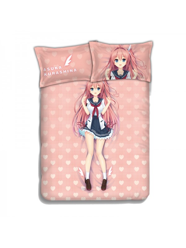 Kurashina Asuka Anime Bedding Sets,Bed Blanket & Duvet Cover,Bed Sheet with Pillow Covers