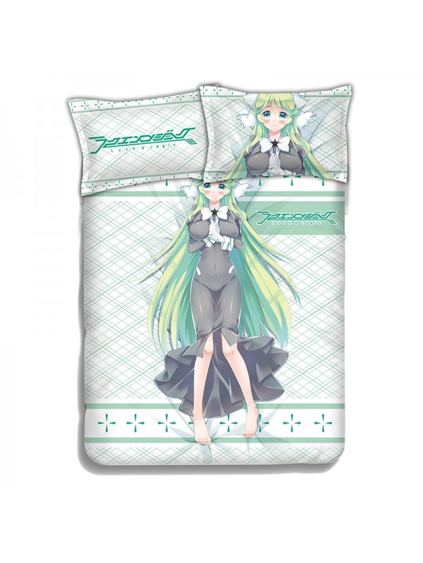 Athena -Luck Logic Anime 4 Pieces Bedding Sets,Bed Sheet Duvet Cover with Pillow Covers