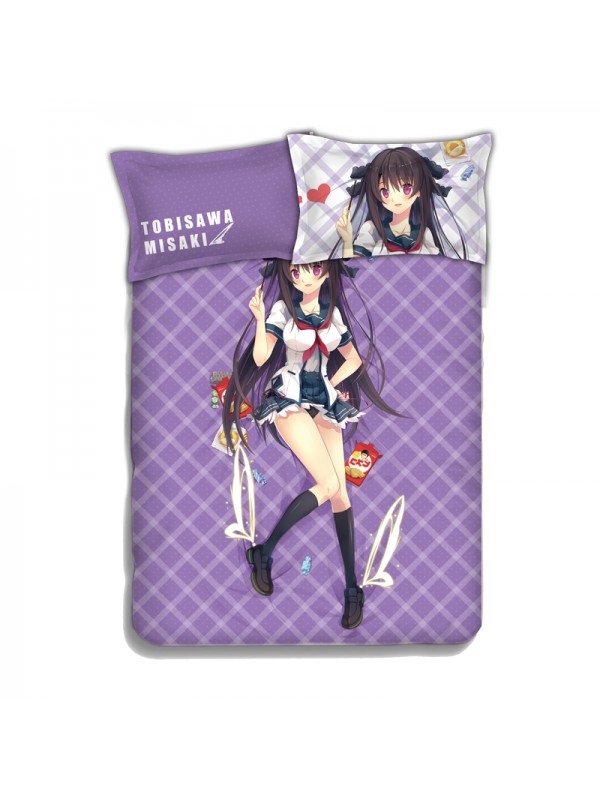 Misaki Tobisawa - Aokana Four Rhythm Across the Blue Bed Blanket Duvet Cover with Pillow Covers