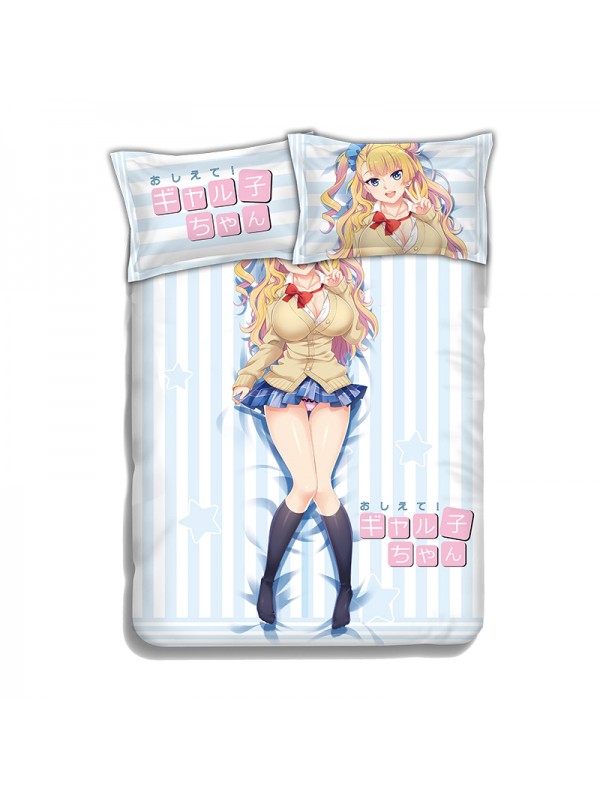 Oshiete Gyaruko-chan Anime Bedding Sets,Bed Blanket & Duvet Cover,Bed Sheet with Pillow Covers