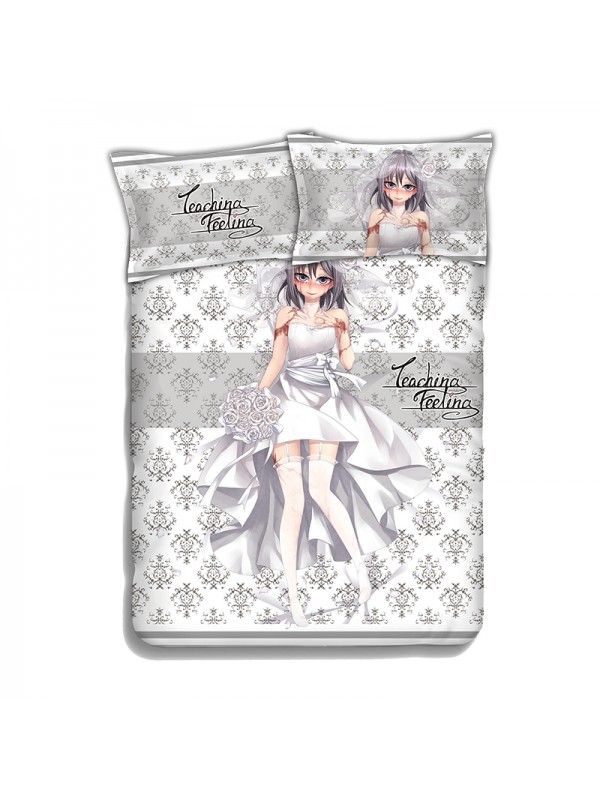 Sylvie -Teaching Feeling Anime Bed Sheet Duvet Cover with Pillow Covers