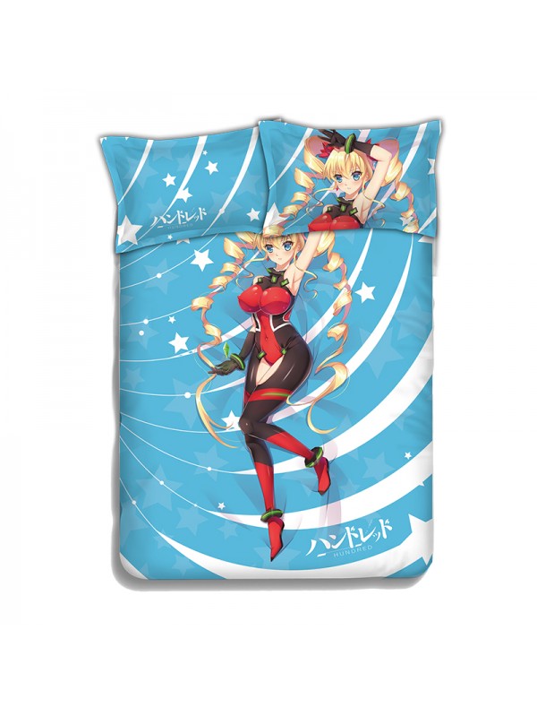 Hundred Japanese Anime Bed Blanket Duvet Cover with Pillow Covers