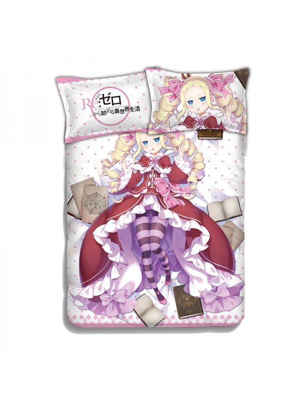 Beatrice - Re Zero Japanese Anime Bed Blanket Duvet Cover with Pillow Covers