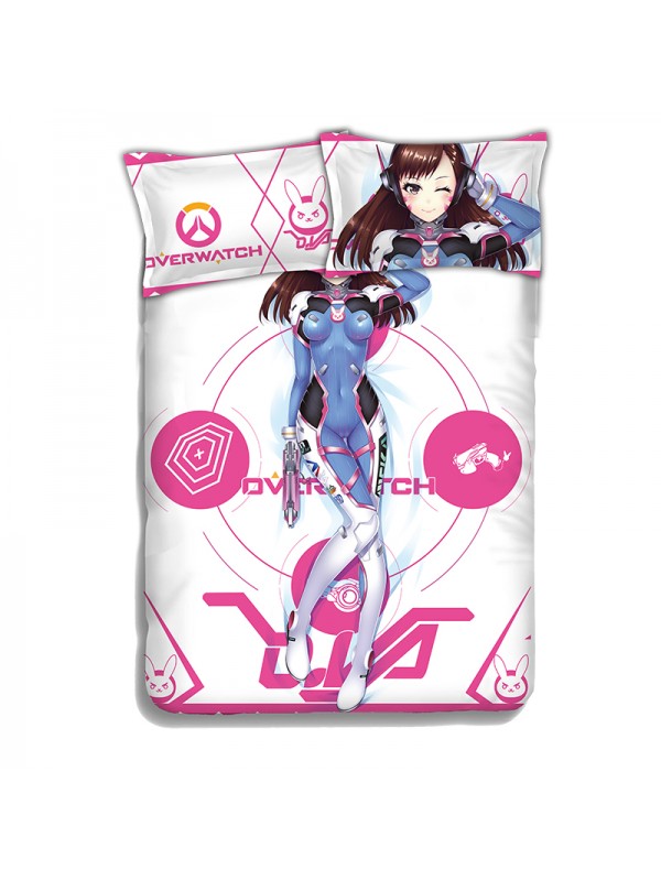 D.Va - Overwatch Japanese Anime Bed Blanket Duvet Cover with Pillow Covers