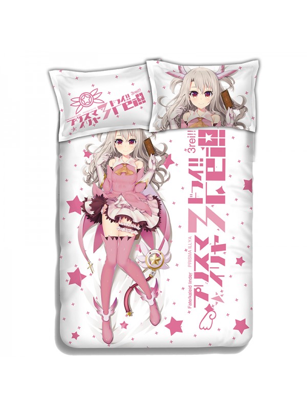 Leysritt-Fate kaleid liner Anime 4 Pieces Bedding Sets,Bed Sheet Duvet Cover with Pillow Covers