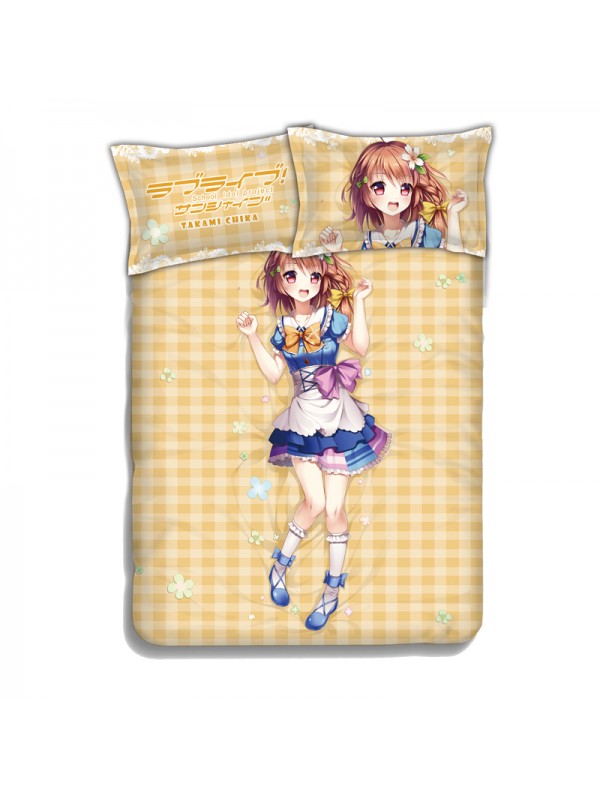 Takami Chika-LoveLive Sunshine Bedding Sets,Bed Blanket & Duvet Cover,Bed Sheet with Pillow Covers