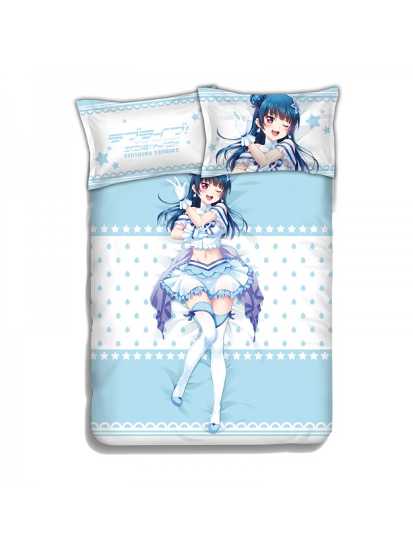 Tsushima Yoshiko-LoveLive Sunshine Anime Bed Blanket Duvet Cover with Pillow Covers