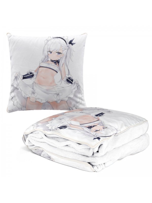Funny Family Gift Custom Throw Pillow & Blanket 2 In 1 Azur Lane Bel Chan 38x38/150x180