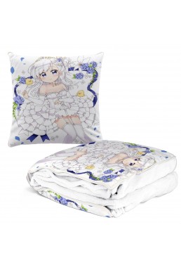 Custom Pillow Blanket Anime 2-IN-1 Azur Lane Bel Chan 38x38/150x180