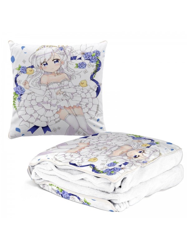 Custom Pillow Blanket Anime 2-IN-1 Azur Lane Bel Chan 38x38/150x180