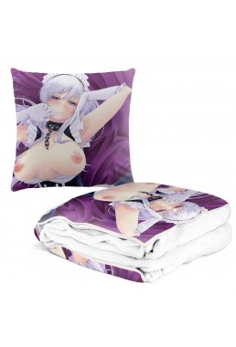 Wholesale Travel Pillow Blanket Combo Anime 2-IN-1 Azur Lane Belfast 38x38/150x180