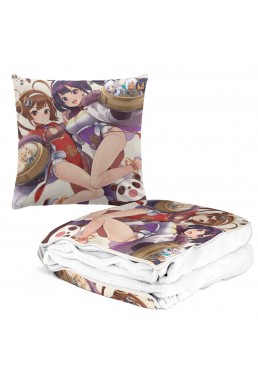 Clearance Pillow Blanket Combo Anime 2-IN-1 Azur Lane Belfast 38x38/150x180
