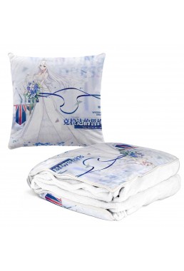 Welcome Airplane Pillow Blanket Anime 2-IN-1 Azur Lane Belfast 38x38/150x180