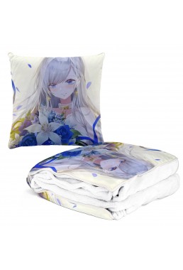 Hot Sale Pillow Blanket Anime 2-IN-1 Azur Lane Belfast 38x38/150x180