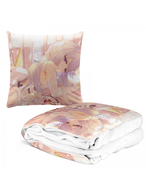 Fashion Convertible Blanket Pillow Anime 2 IN 1 Azur Lane Unicorn 38x38/150x180