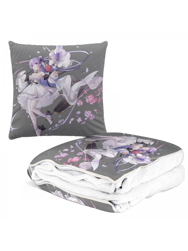 Sexy Throw Blanket With Pillow Anime 2-IN-1 Azur Lane Unicorn 38x38/150x180