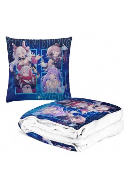Cheap Portable Pillow And Blanket Anime 2-IN-1 Azur Lane Unicorn 38x38/150x180