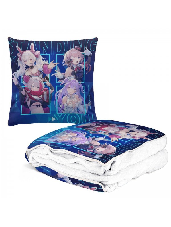 Cheap Portable Pillow And Blanket Anime 2-IN-1 Azur Lane Unicorn 38x38/150x180