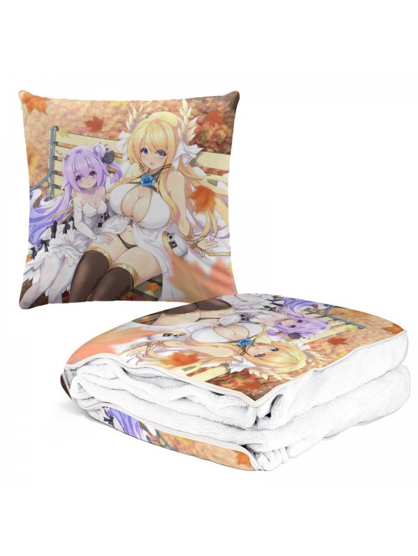 Fashion Bedding Set With Pillow And Blanket Anime 2-IN-1 Azur Lane Unicorn 38x38/150x180