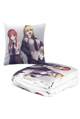 Buy Anime 2-IN-1 Travel Blanket And Pillow Set Chainsaw Man Makima 38x38/150x180