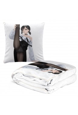 Custom Anime 2-IN-1 Travel Blanket And Pillow Set Chainsaw Man Reze 38x38/150x180