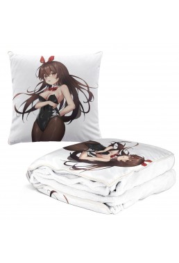 Funny Anime 2 IN 1 Travel Blanket And Pillow Set Genshin Impact Amber 38x38/150x180