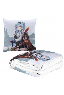 Buy Anime 2 IN 1 Travel Blanket And Pillow Set Genshin Impact Amber 38x38/150x180