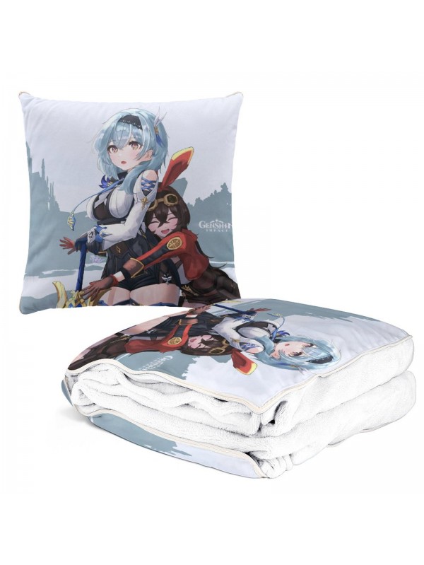 Buy Anime 2 IN 1 Travel Blanket And Pillow Set Genshin Impact Amber 38x38/150x180