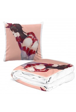 Fashion Anime 2 IN 1 Travel Blanket And Pillow Set Genshin Impact Amber 38x38/150x180