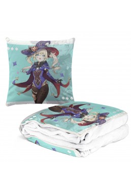 Special Anime 2 IN 1 Travel Blanket And Pillow Set Genshin Impact Barbara 38x38/150x180