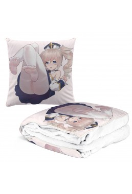 Welcome Anime 2 IN 1 Travel Blanket And Pillow Set Genshin Impact Barbara 38x38/150x180