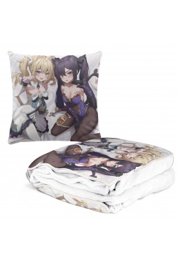 Feature Anime 2 IN 1 Travel Blanket And Pillow Set Genshin Impact Barbara 38x38/150x180