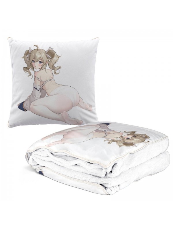 Personalised Anime 2 IN 1 Travel Blanket And Pillow Set Genshin Impact Barbara 38x38/150x180