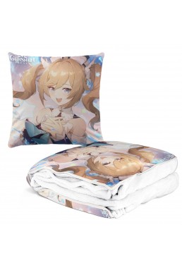 High Quality Anime 2 IN 1 Travel Blanket And Pillow Set Genshin Impact Barbara 38x38/150x180