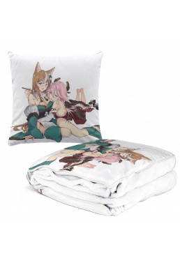 Sexy Anime 2 IN 1 Travel Blanket And Pillow Set Genshin Impact Hina Gorou 38x38/150x180