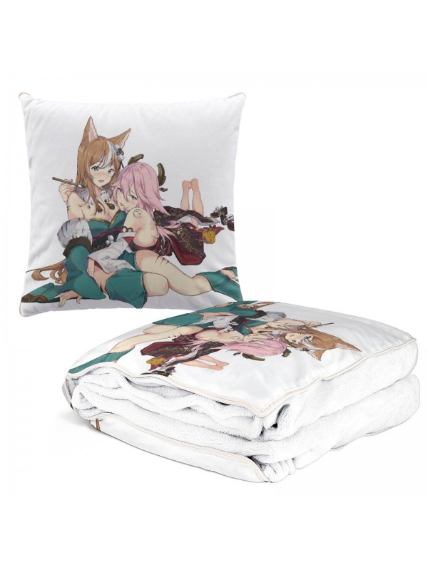 Buy Anime 2 IN 1 Travel Blanket And Pillow Set Genshin Impact Hina Gorou 38x38/150x180