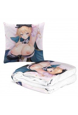 Coolest Anime 2 IN 1 Travel Blanket And Pillow Set Genshin Impact Jean 38x38/150x180