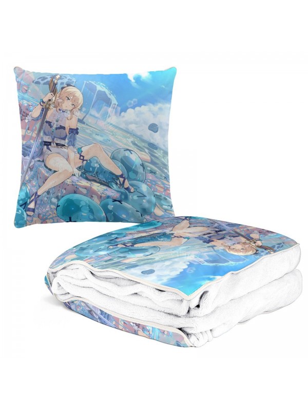 Tap Anime 2 IN 1 Travel Blanket And Pillow Set Genshin Impact Jean 38x38/150x180