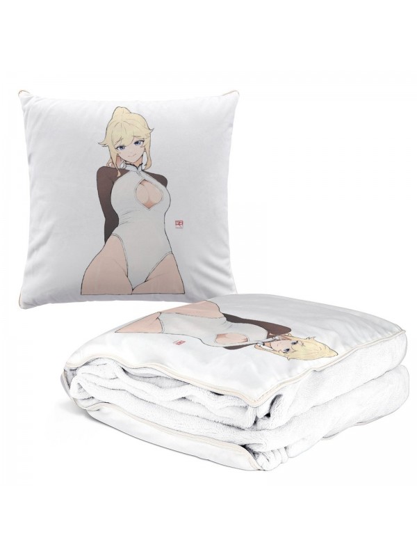 Cheap Anime 2 IN 1 Travel Blanket And Pillow Set Genshin Impact Jean 38x38/150x180