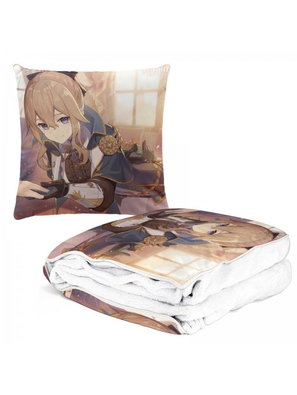 2023 Anime 2 IN 1 Travel Blanket And Pillow Set Genshin Impact Jean 38x38/150x180
