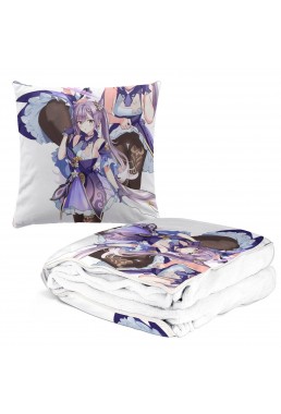 Wholesale Anime 2 IN 1 Travel Blanket And Pillow Set Genshin Impact Keqing 38x38/150x180