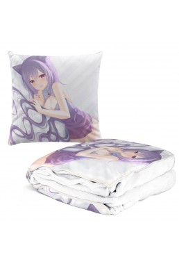 Welcome Anime 2 IN 1 Travel Blanket And Pillow Set Genshin Impact Keqing 38x38/150x180
