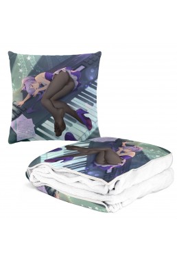 Unique Anime 2 IN 1 Travel Blanket And Pillow Set Genshin Impact Keqing 38x38/150x180
